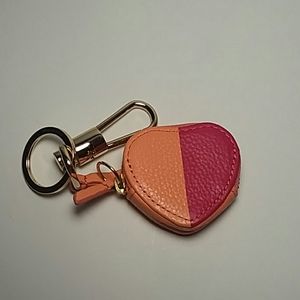 FOSSIL LEATHER PURSE CHARM/KEYCHAIN